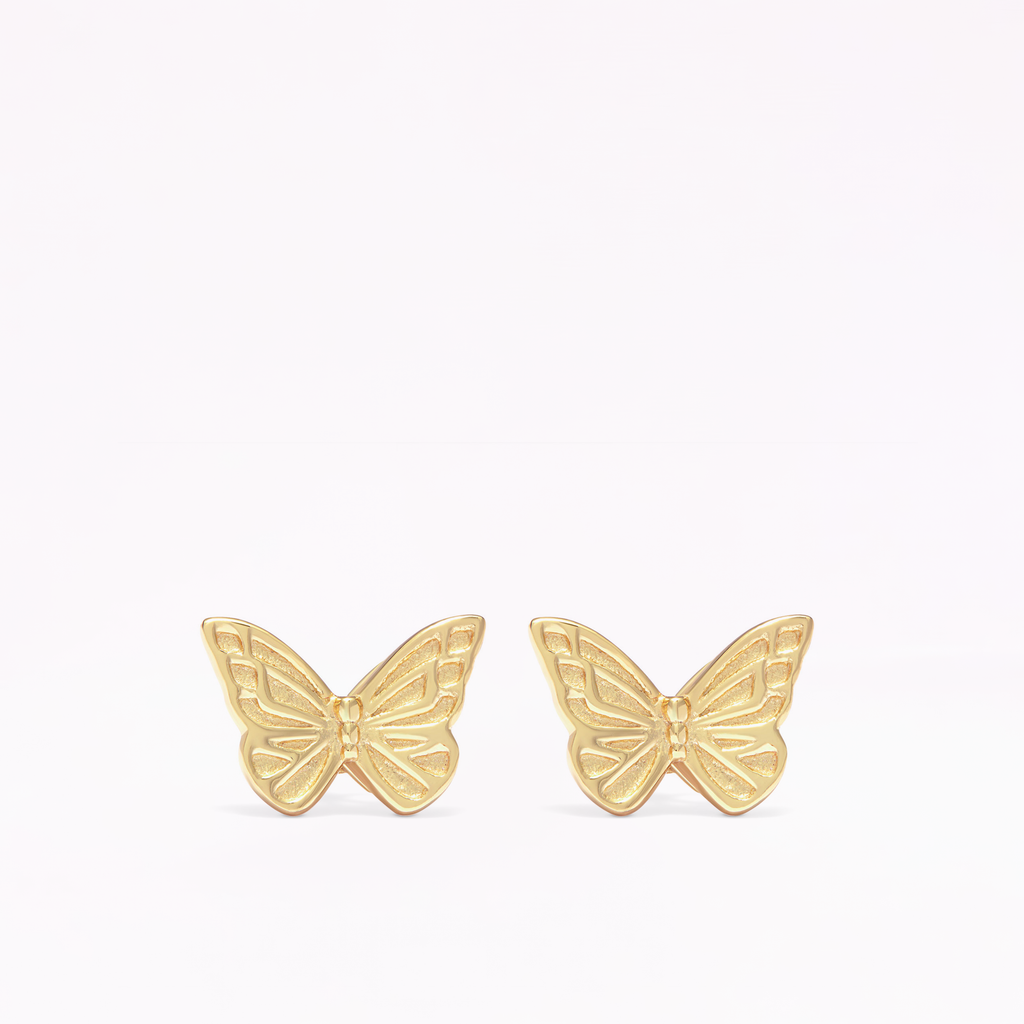 Mariposa 18K Gold Stud Earrings