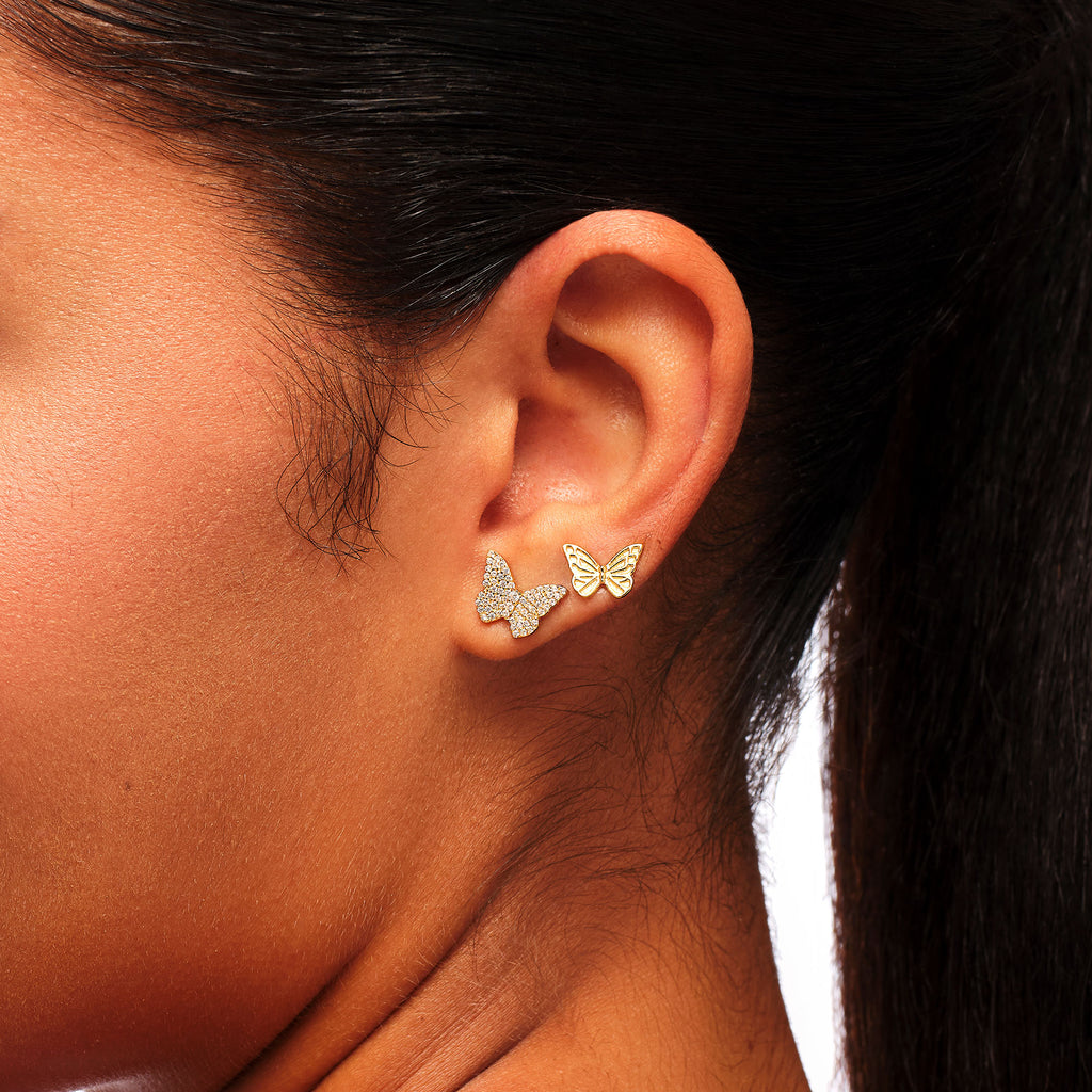 Mariposa 18K Gold Stud Earrings
