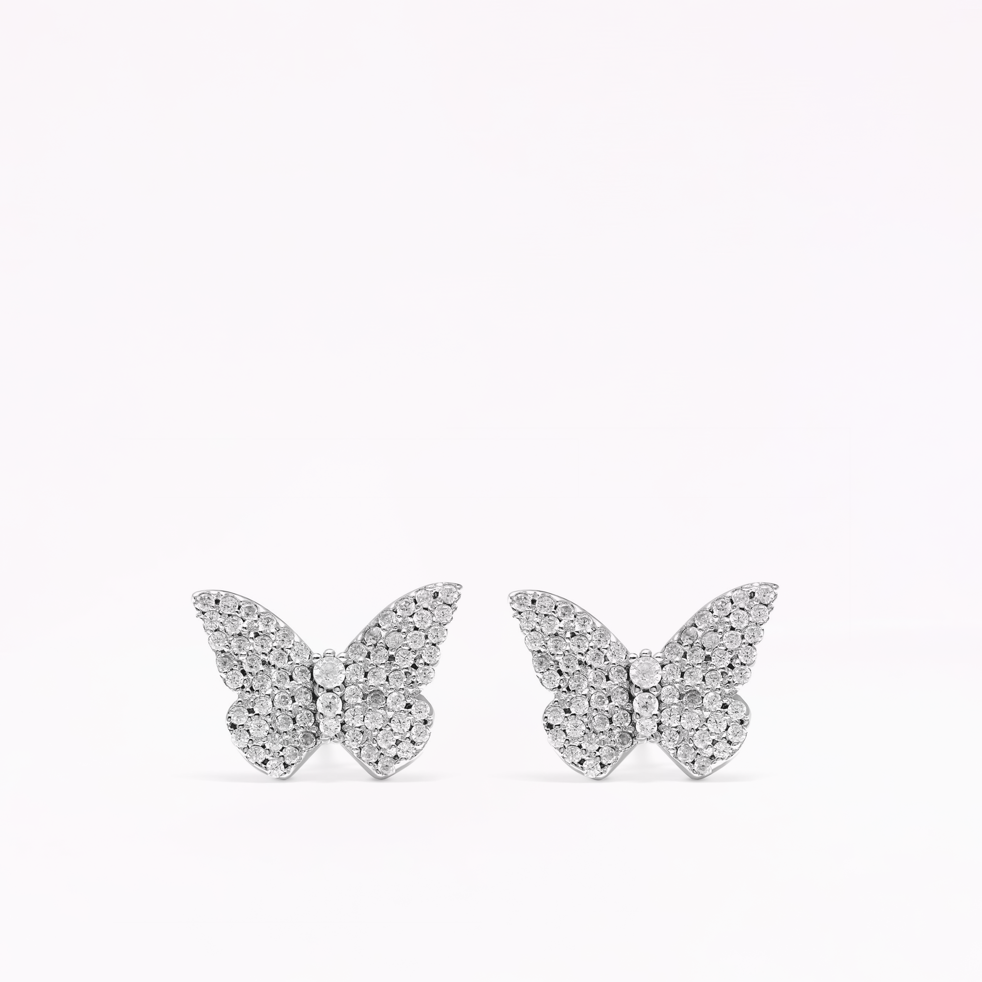 Papillon Silver Stud Earrings