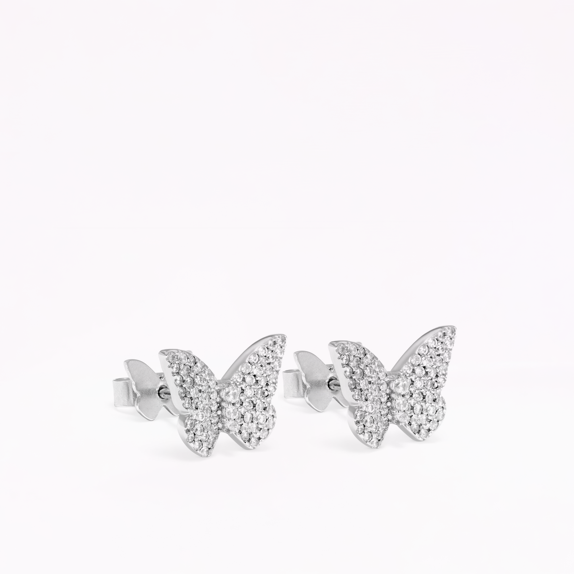 Papillon Silver Stud Earrings
