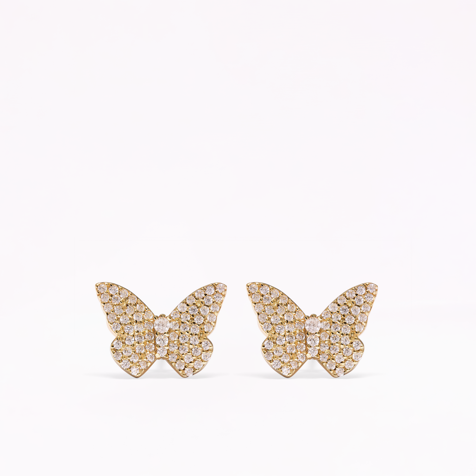 Papillon 18K Gold Stud Earrings