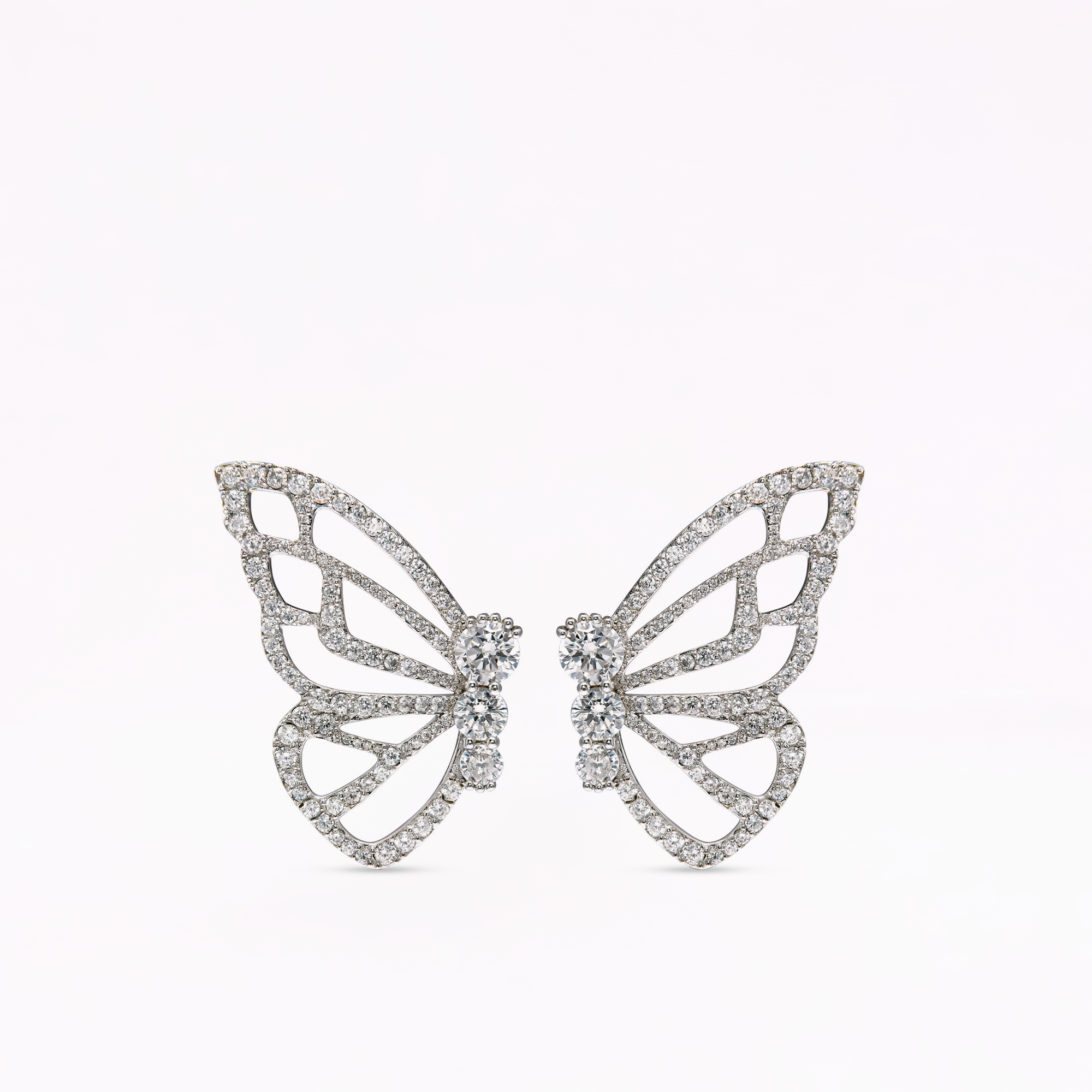 Papillon Silver Statement Earrings