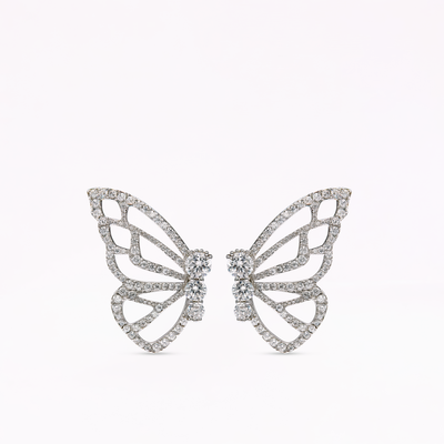 Papillon Silver Statement Earrings