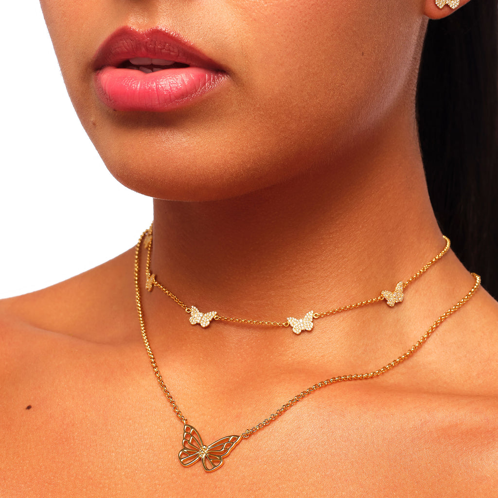 Mariposa 18K Gold Pendant Necklace