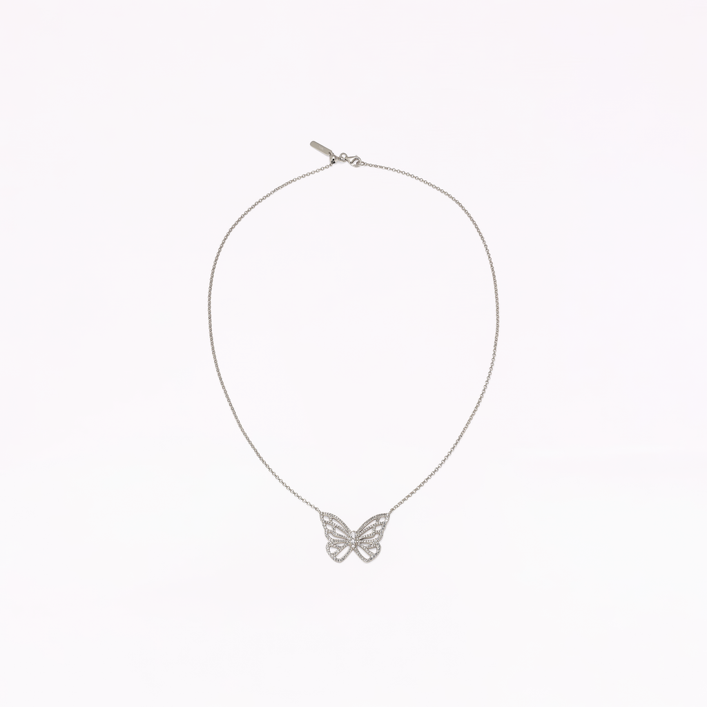 Papillon Silver Classic Pendant Necklace