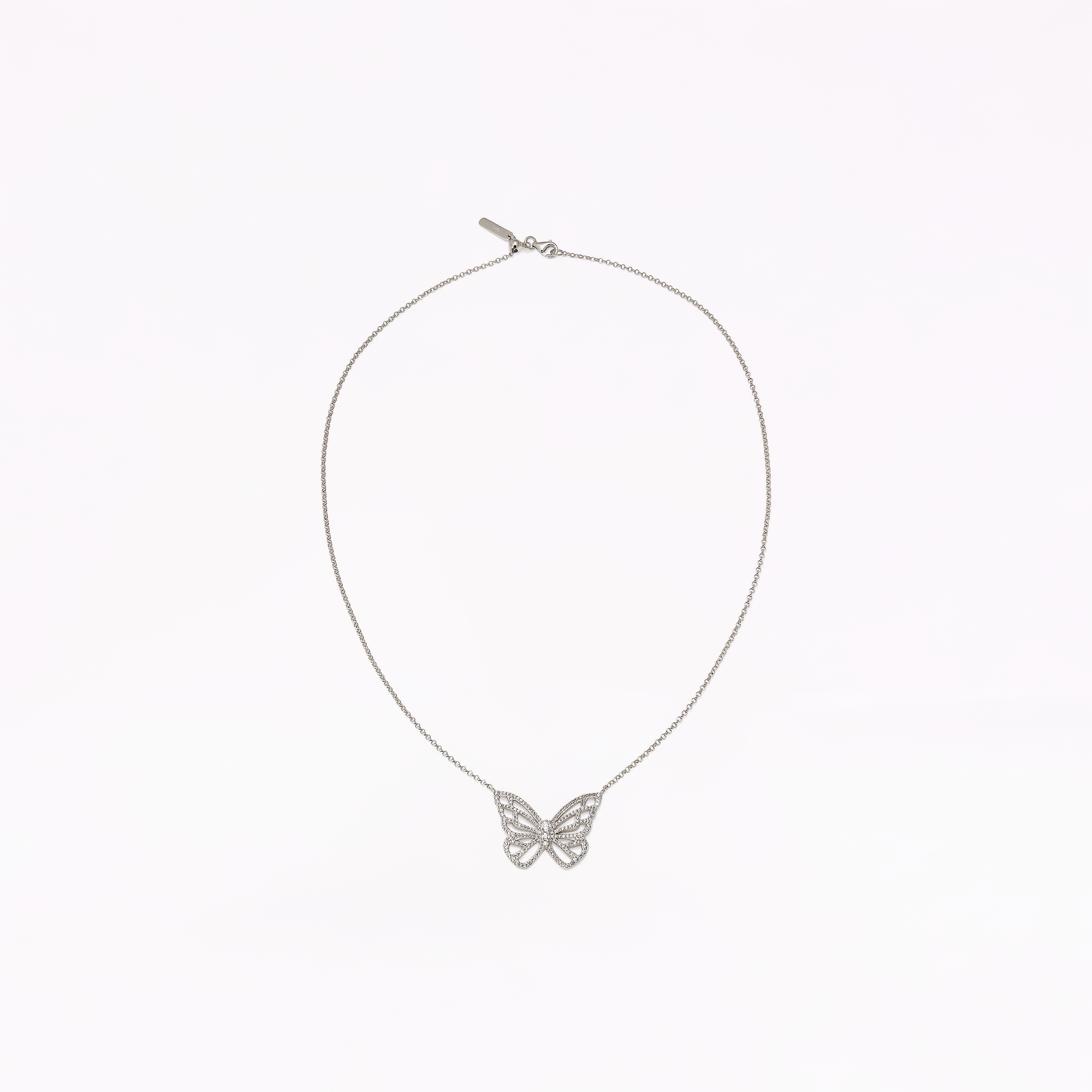 Papillon Silver Classic Pendant Necklace