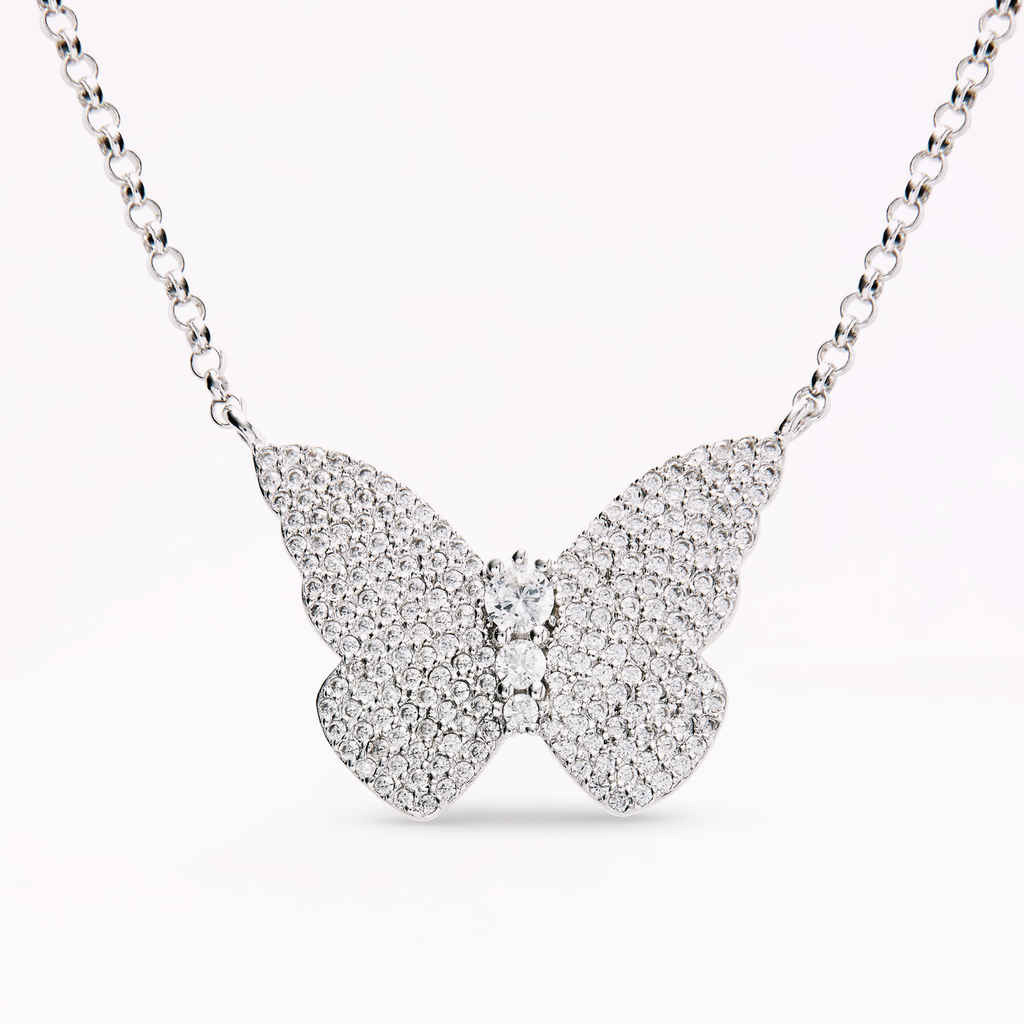 Papillon Silver Pendant Necklace