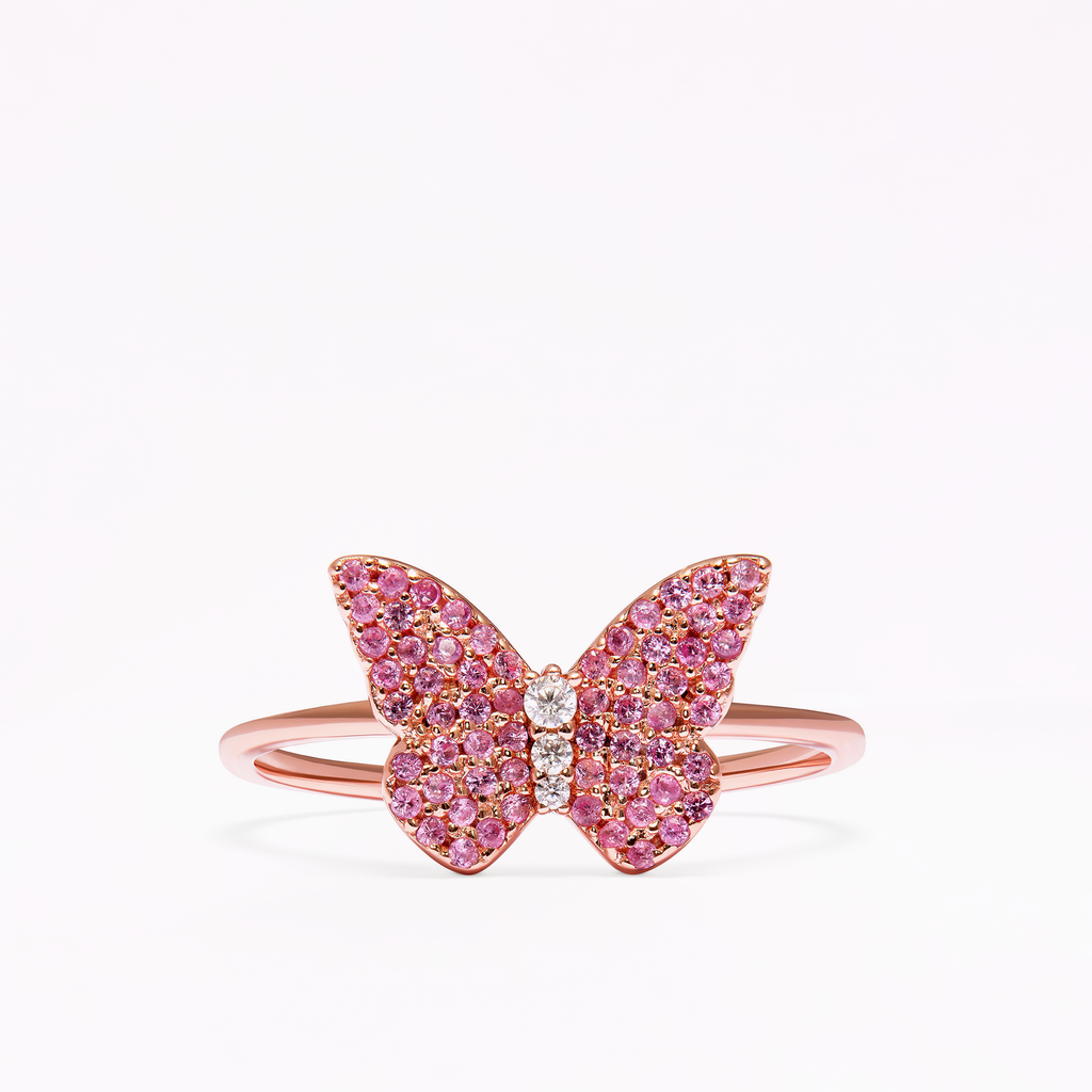 Papillon 18K Rose Gold Cerise Classic Ring