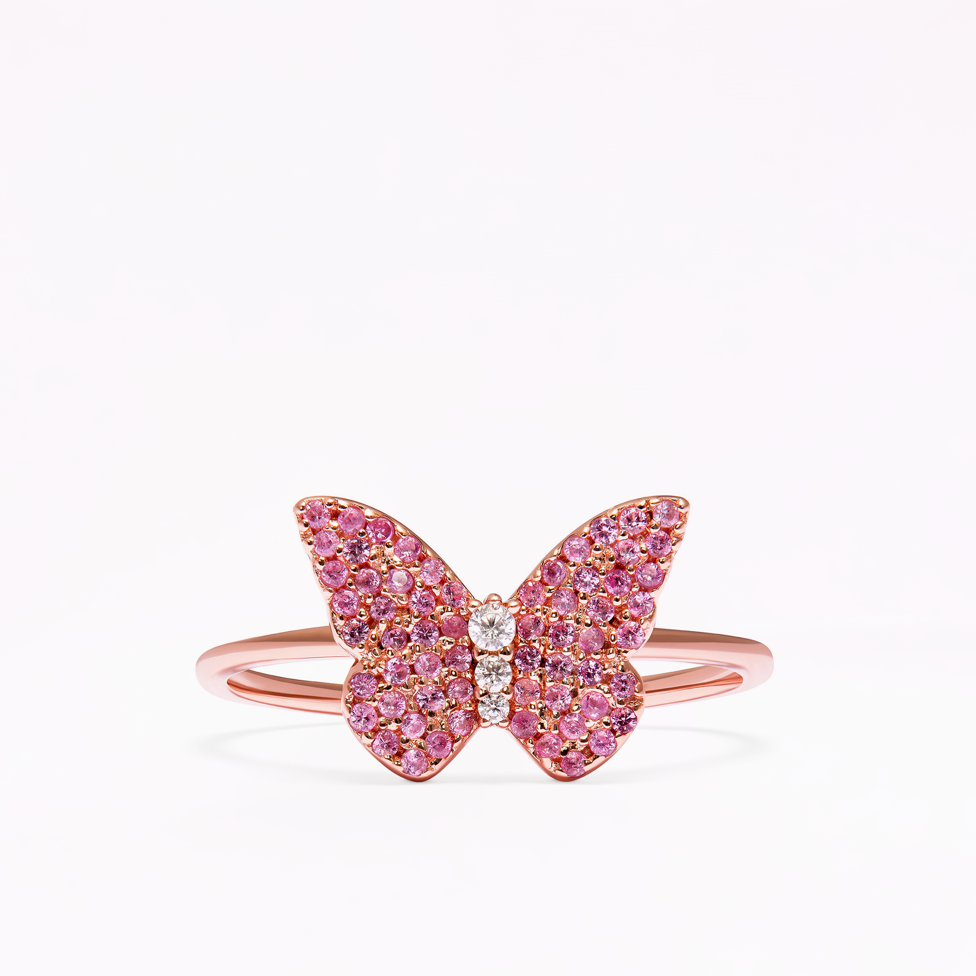 Papillon 18K Rose Gold Cerise Classic Ring