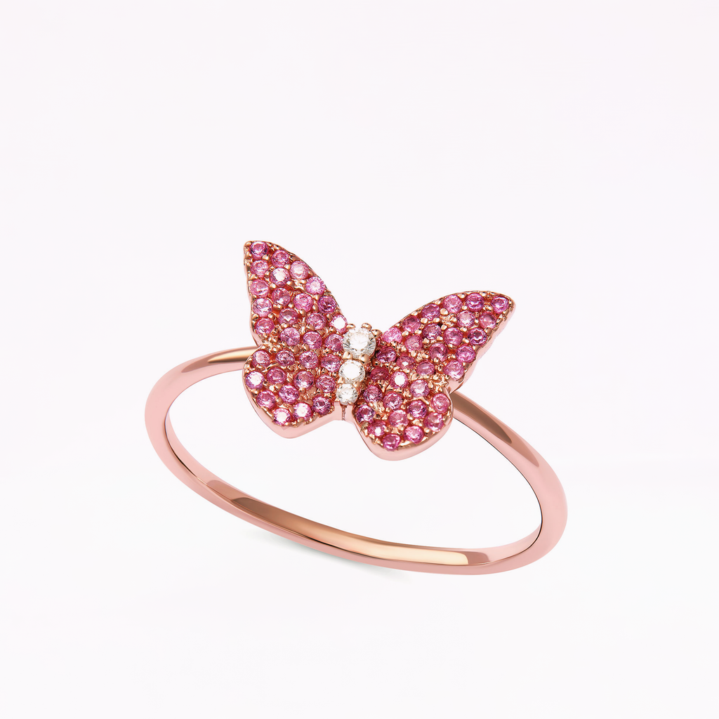 Papillon 18K Rose Gold Cerise Classic Ring