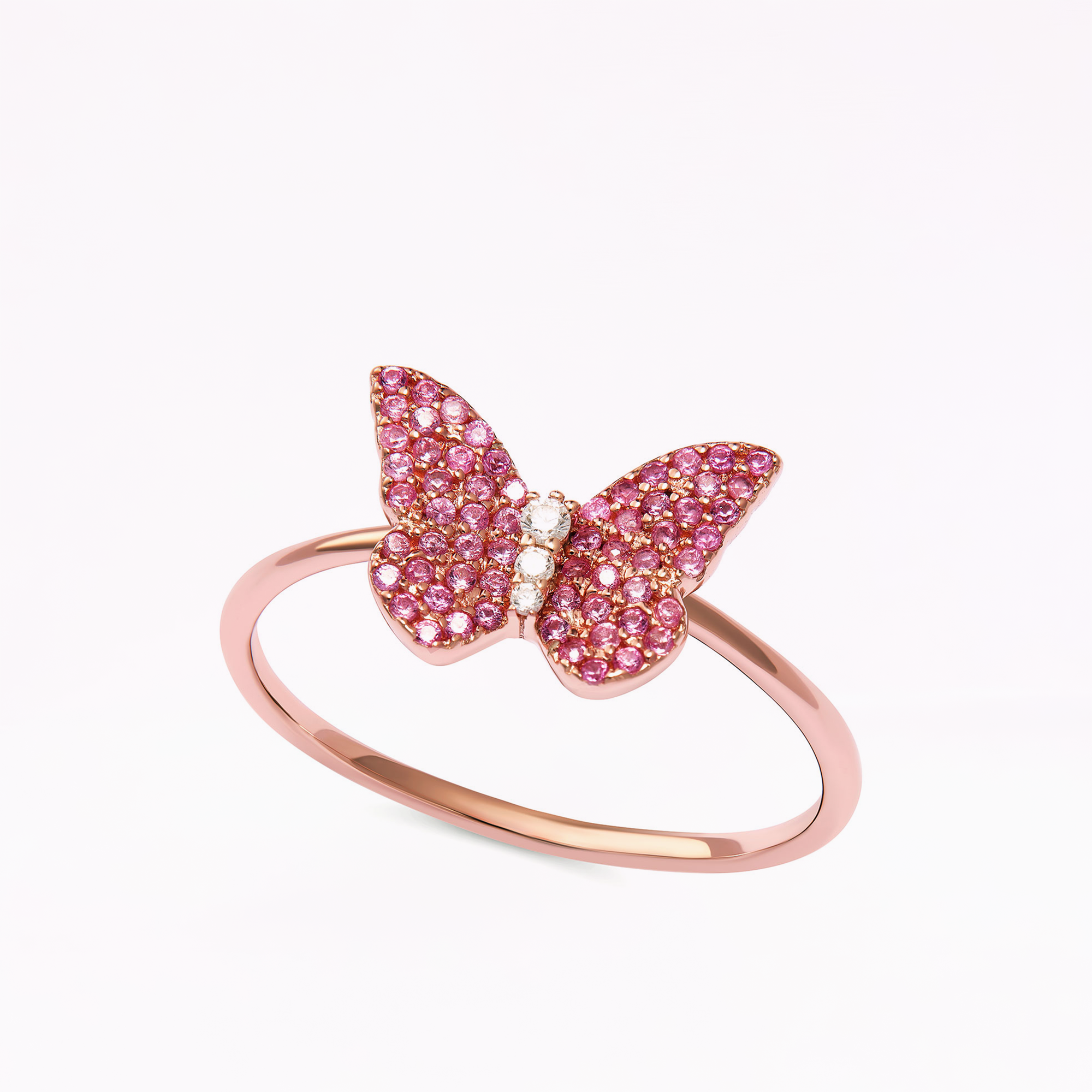 Papillon 18K Rose Gold Cerise Classic Ring