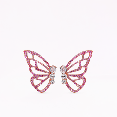 Papillon 18K Rose Gold Statement Earrings