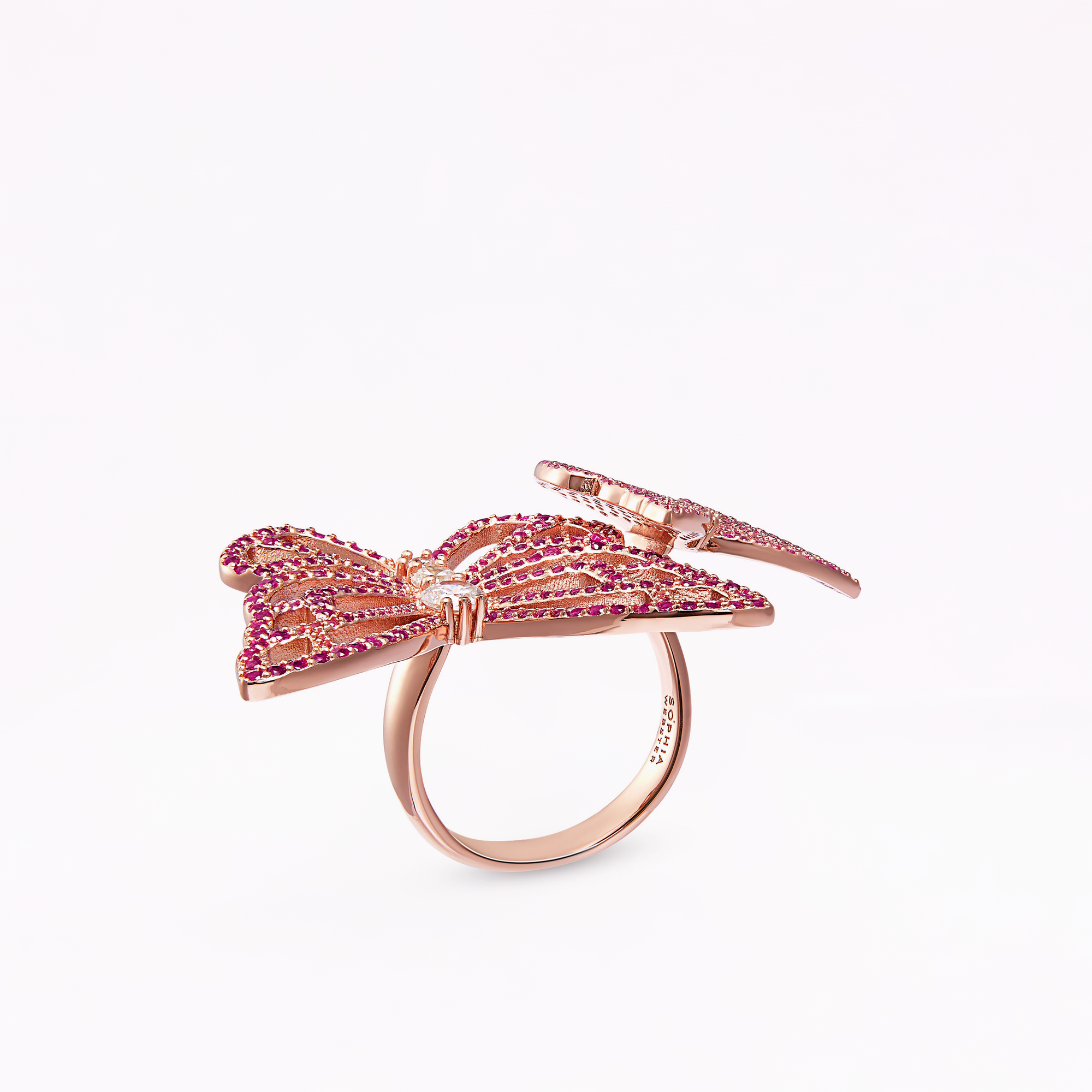 Papillon 18K Rose Gold Cerise Statement Ring