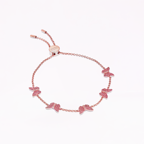 Cheerslife Bracciale Donna Butterfly Love Con Incisione | Gioiello In Argento Per Figlia O Mamma | Regalo Compleanno