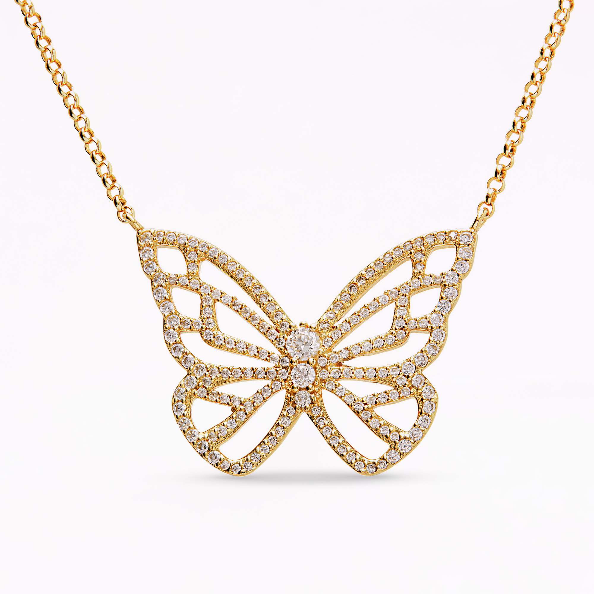 Papillon 18K Gold Classic Pendant Necklace