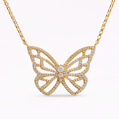 Papillon 18K Gold Classic Pendant Necklace