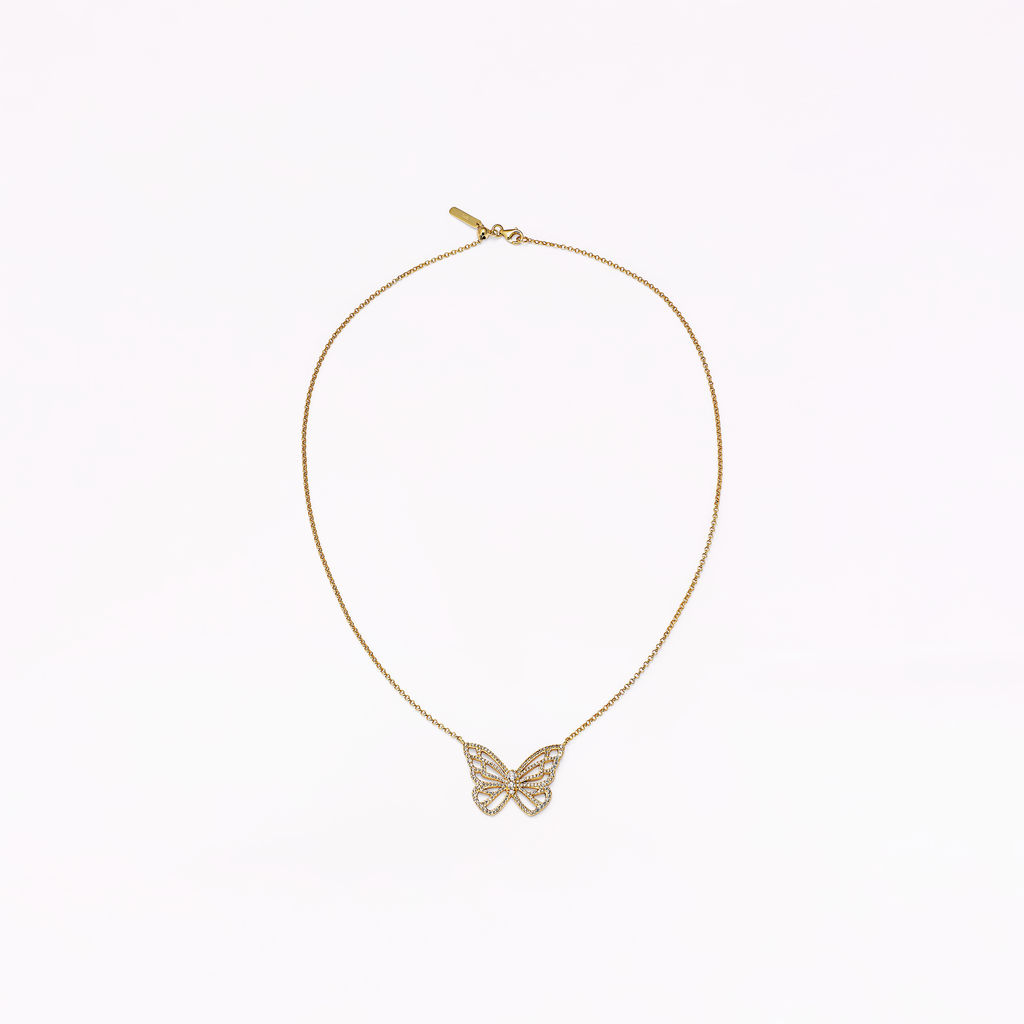 Papillon 18K Gold Classic Pendant Necklace