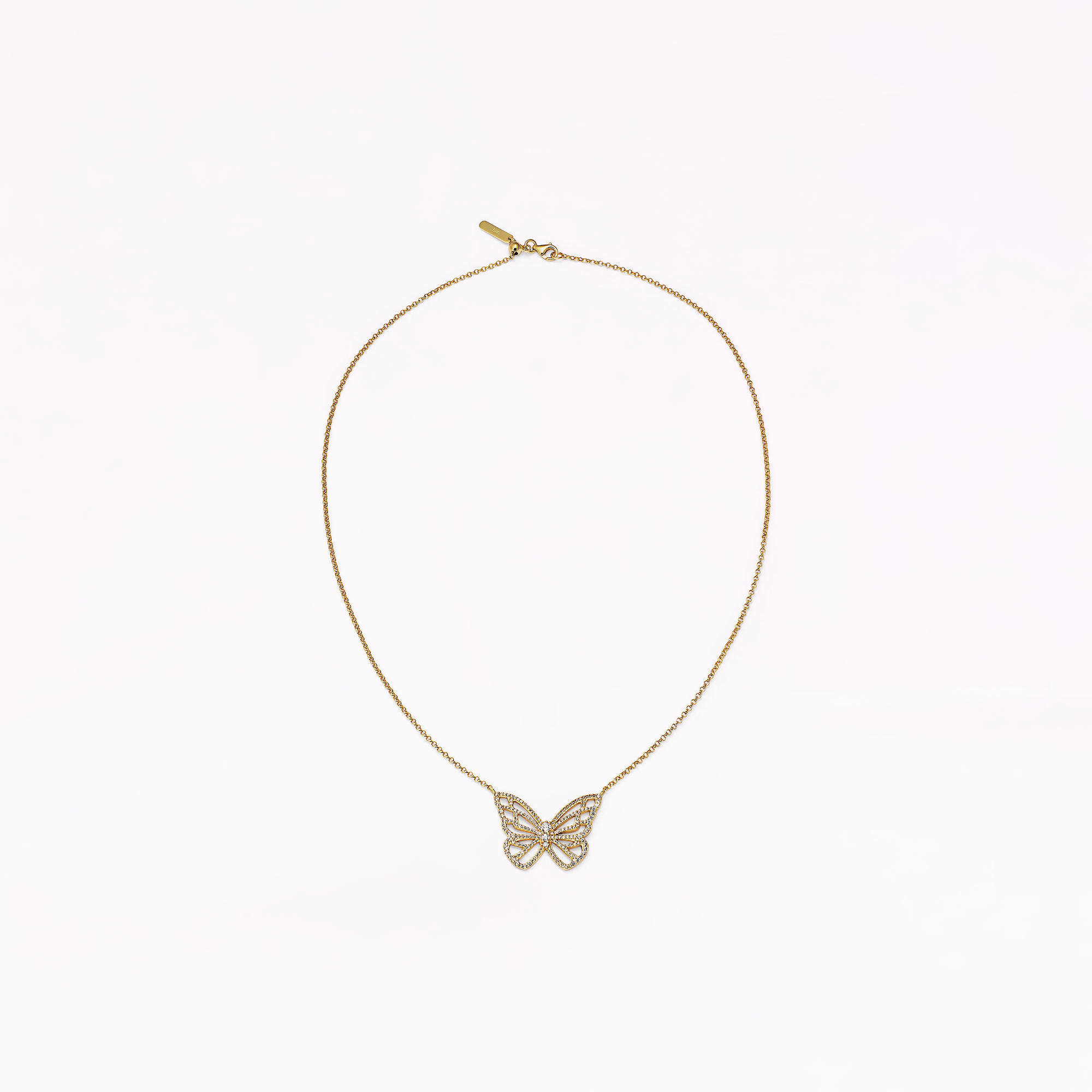 Papillon 18K Gold Classic Pendant Necklace