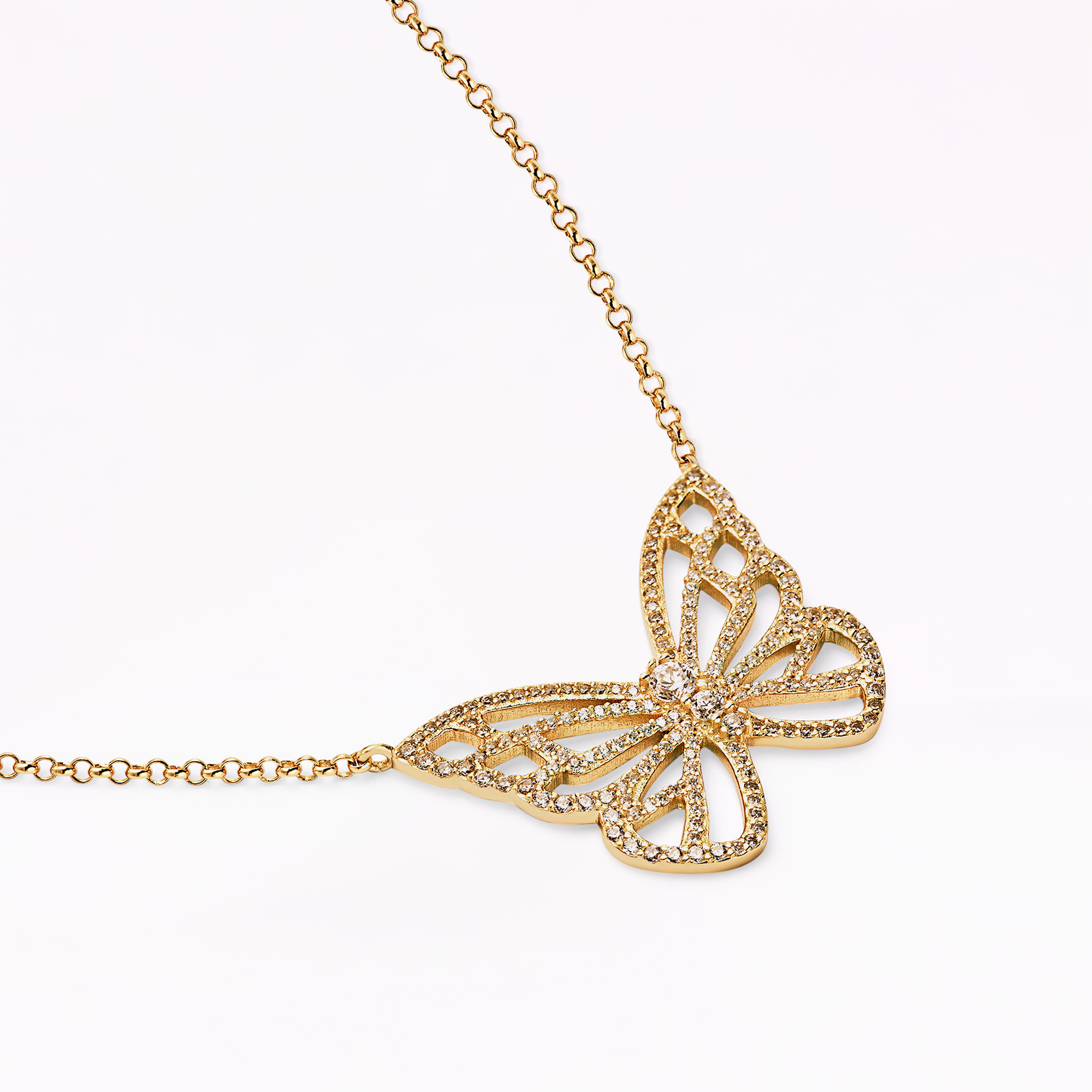 Papillon 18K Gold Classic Pendant Necklace