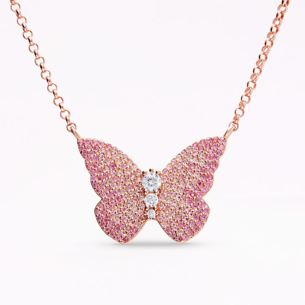 Papillon 18K Rose Gold Cerise Pendant Necklace