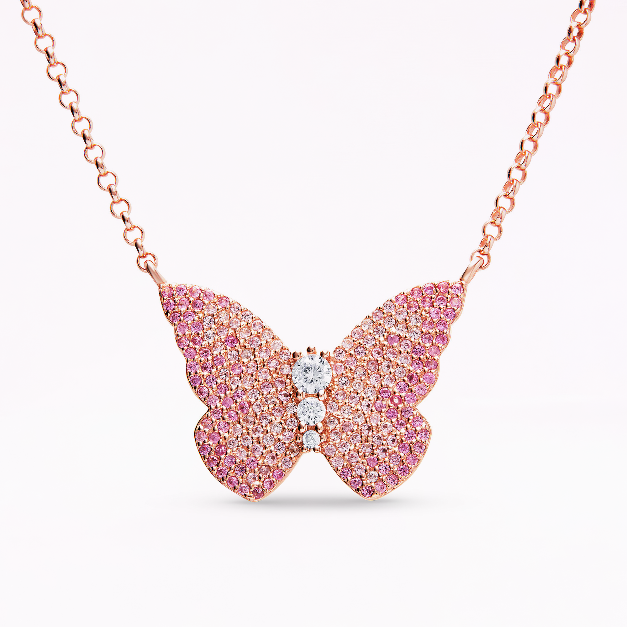 Papillon 18K Rose Gold Cerise Pendant Necklace