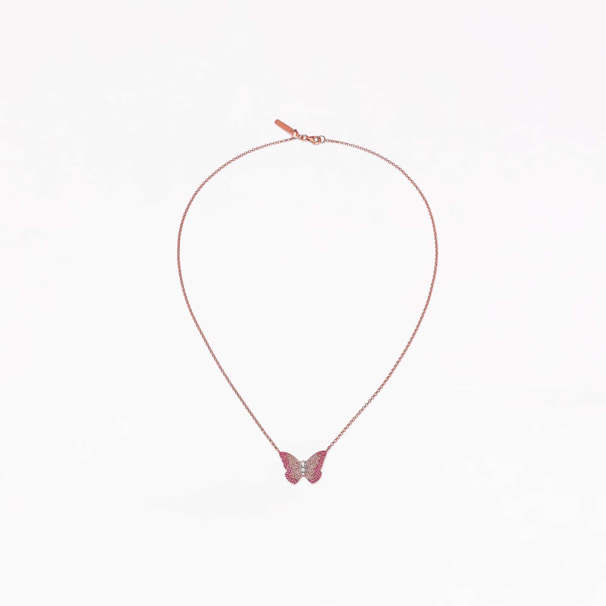 Papillon 18K Rose Gold Cerise Pendant Necklace