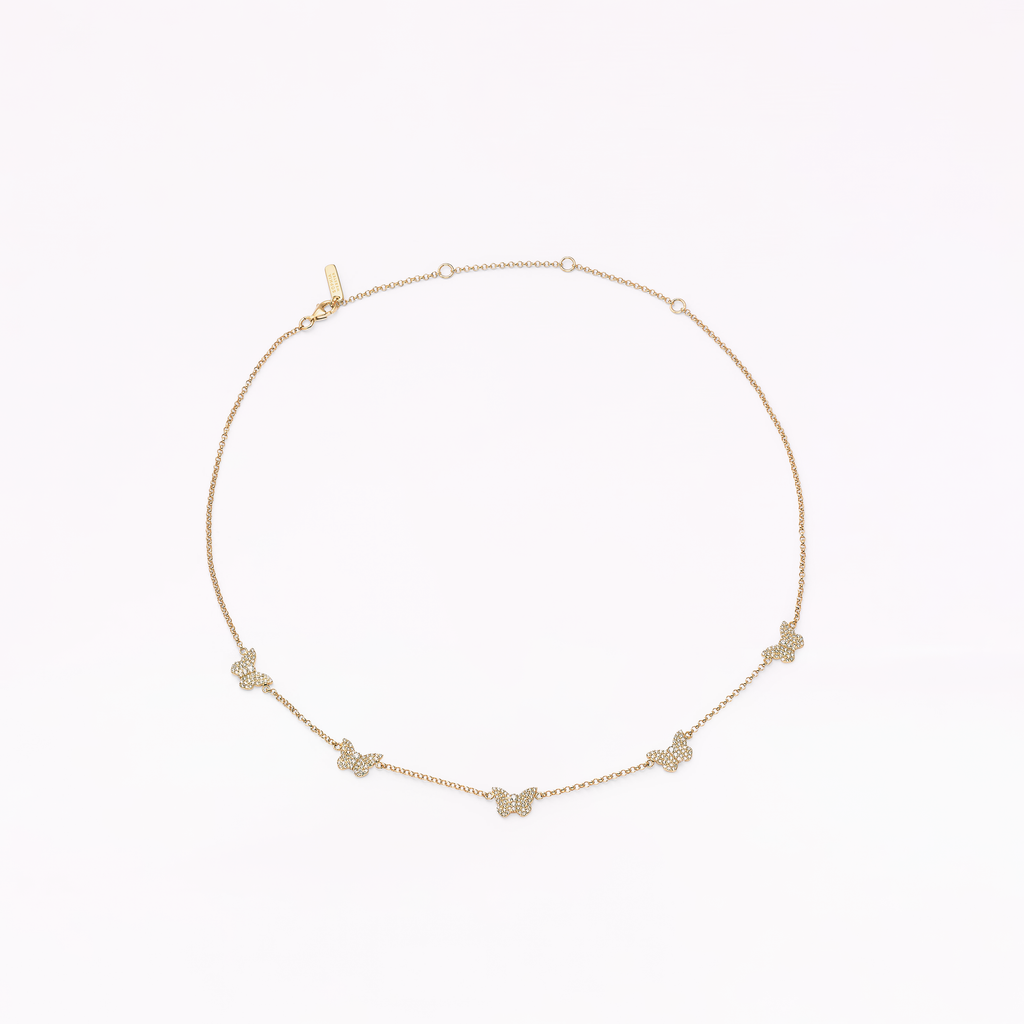 Papillon 18K Gold Multi Necklace