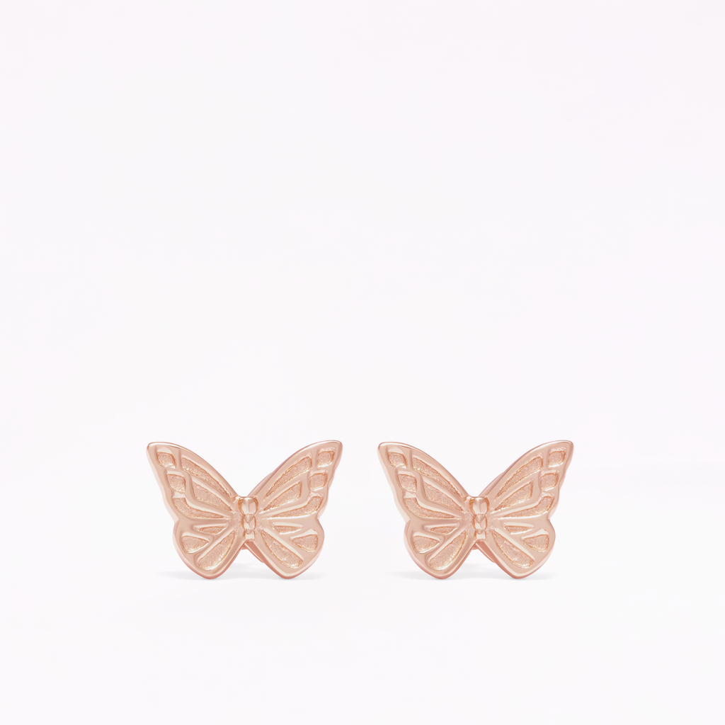 Mariposa 18K Rose Gold Stud Earrings