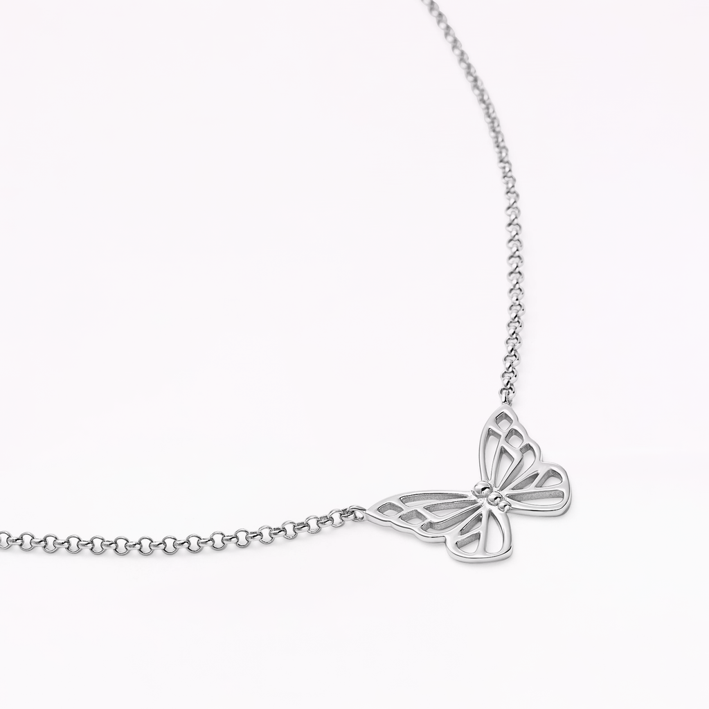 Mariposa Silver Pendant Necklace