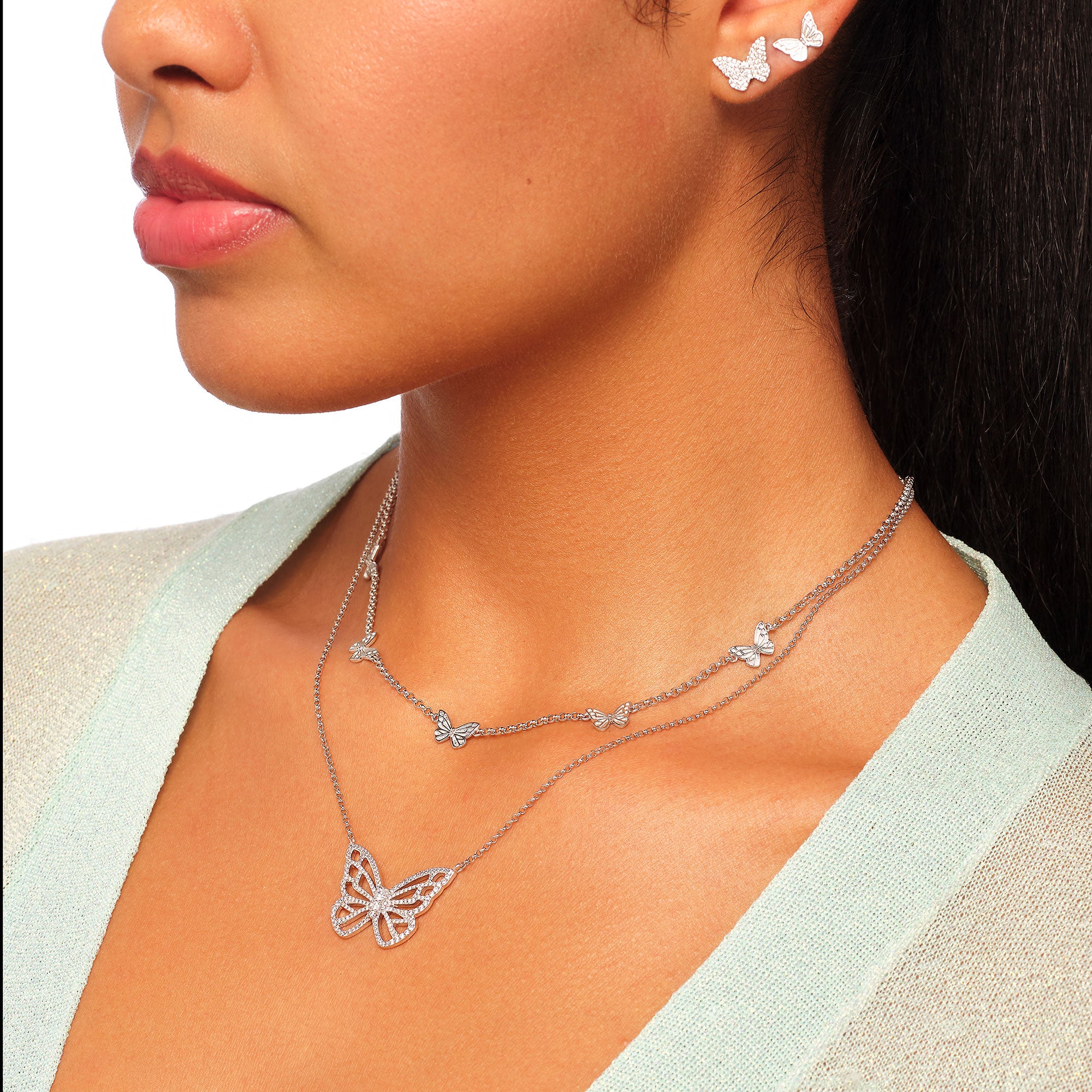 Mariposa Silver Multi Necklace
