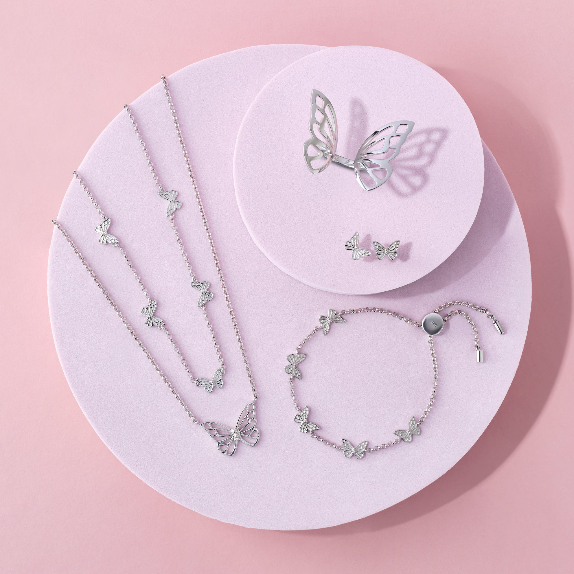 Mariposa Silver Pendant Necklace