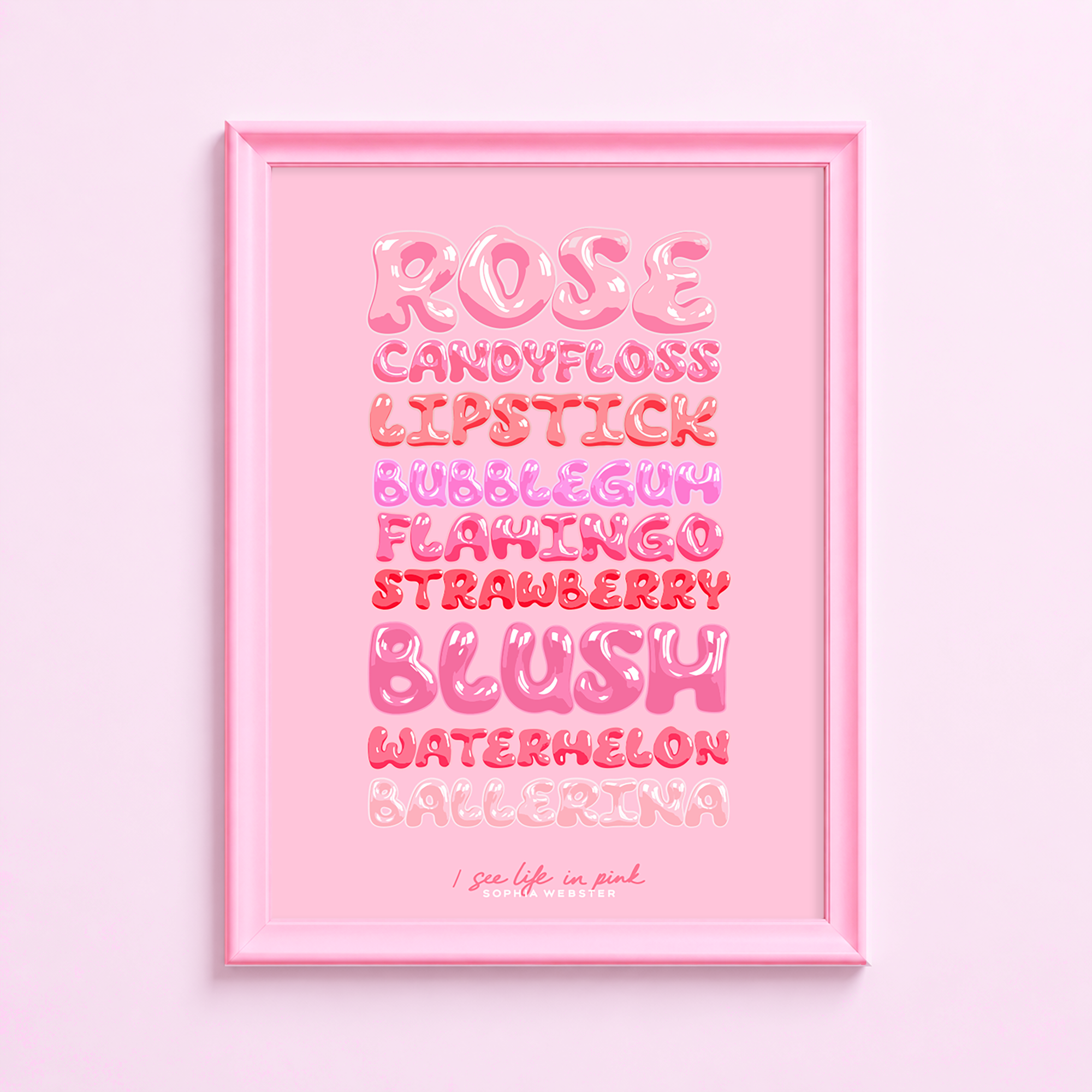 Shades Of Pink Art Print