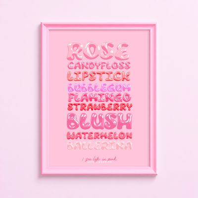 Shades Of Pink Art Print