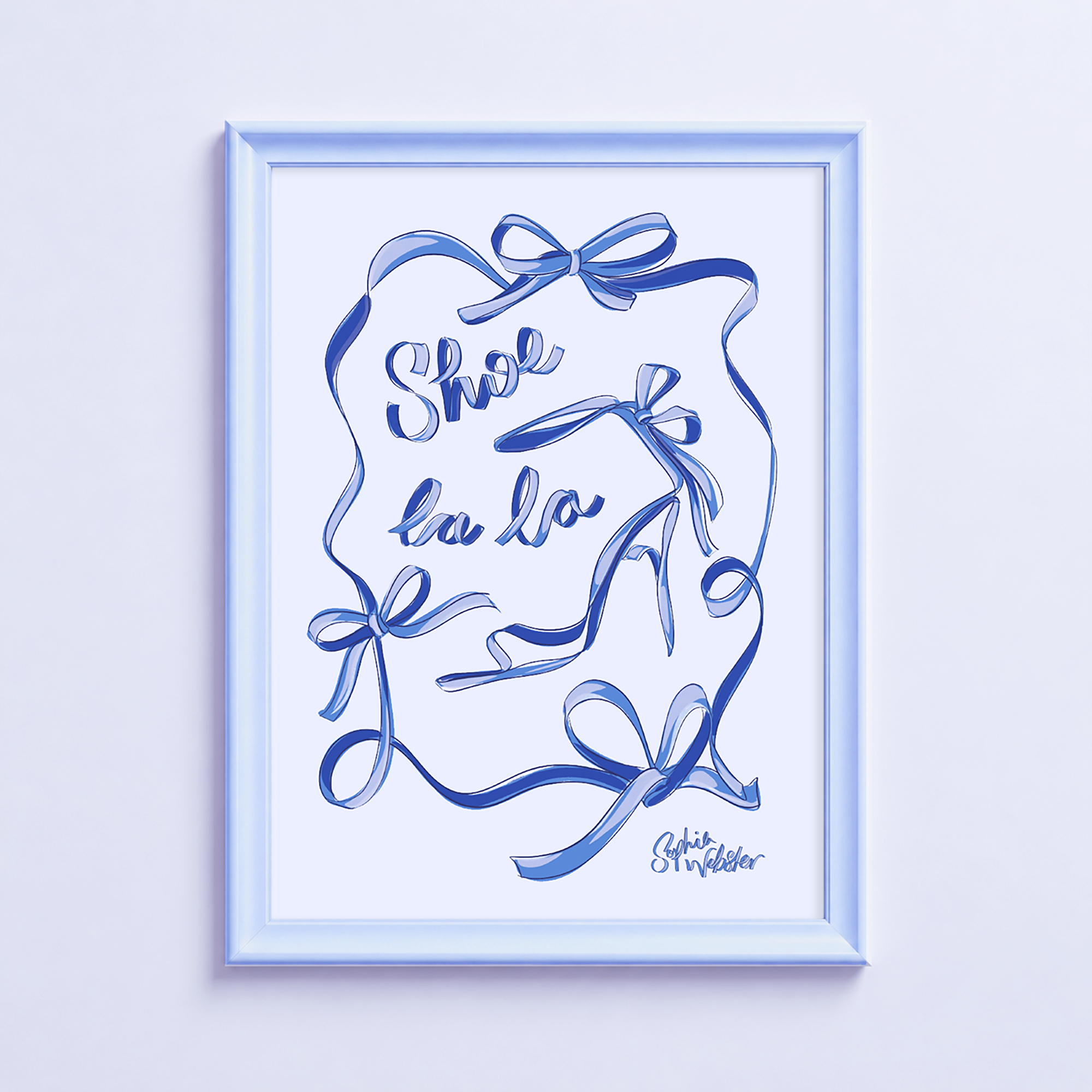Shoe La La Baby Blue Art Print