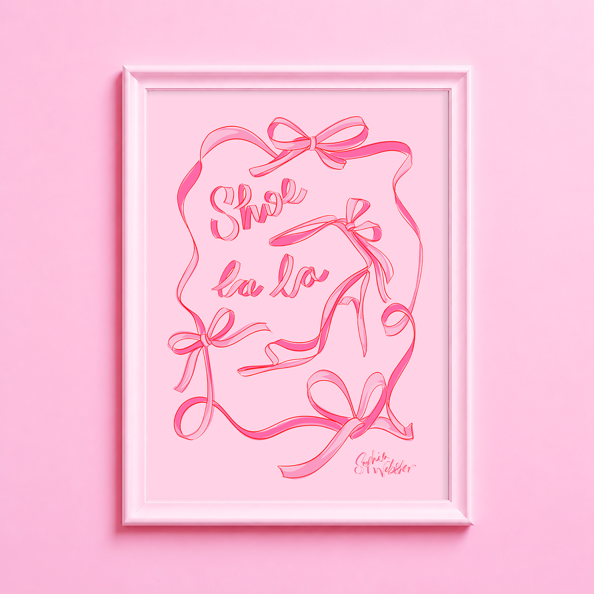 Shoe La La Pink Art Print