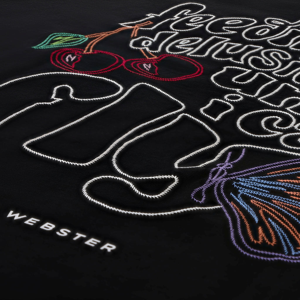 Feeding My Delusion Embroidery Oversized T-Shirt