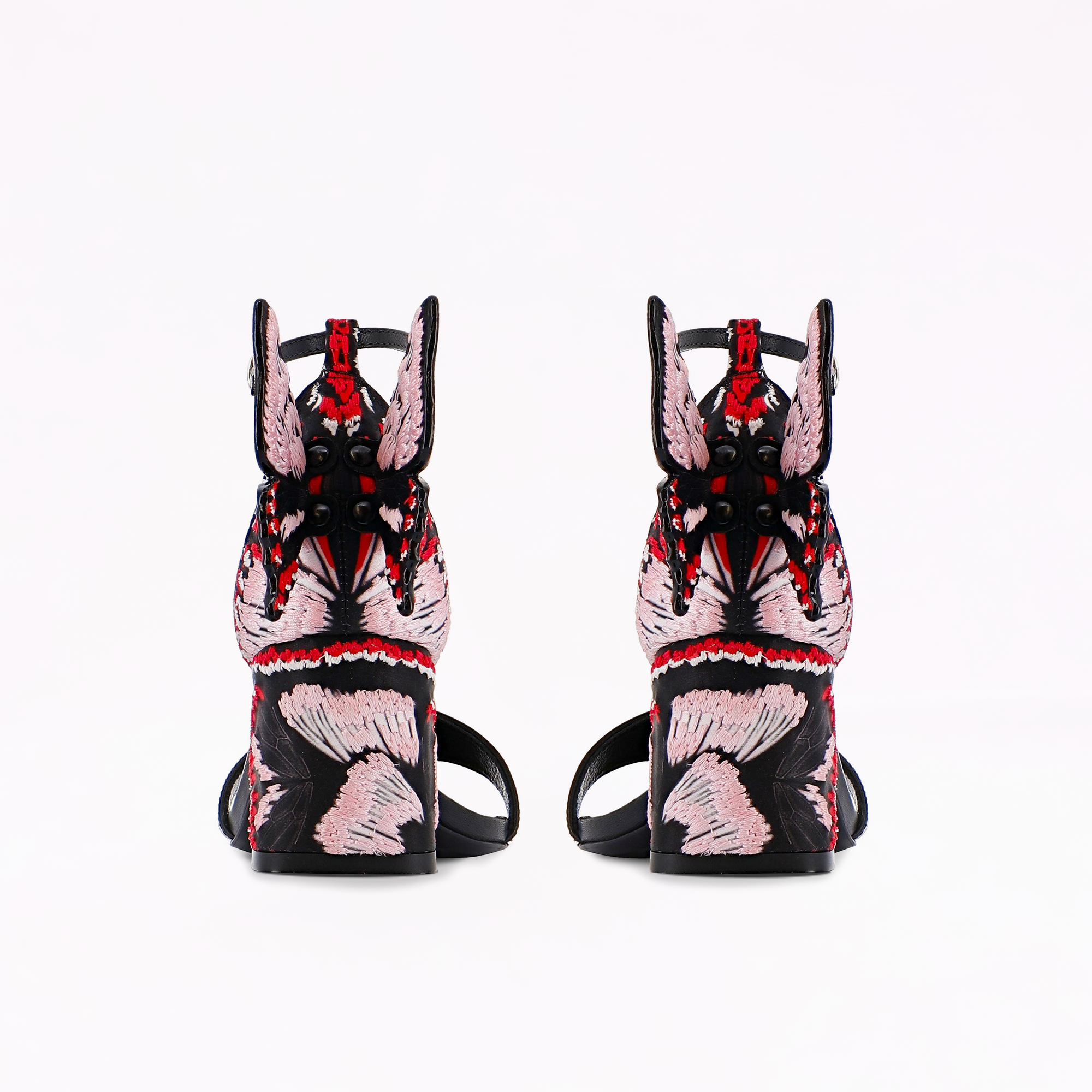 Chiara Embroidery Mid Block Sandal
