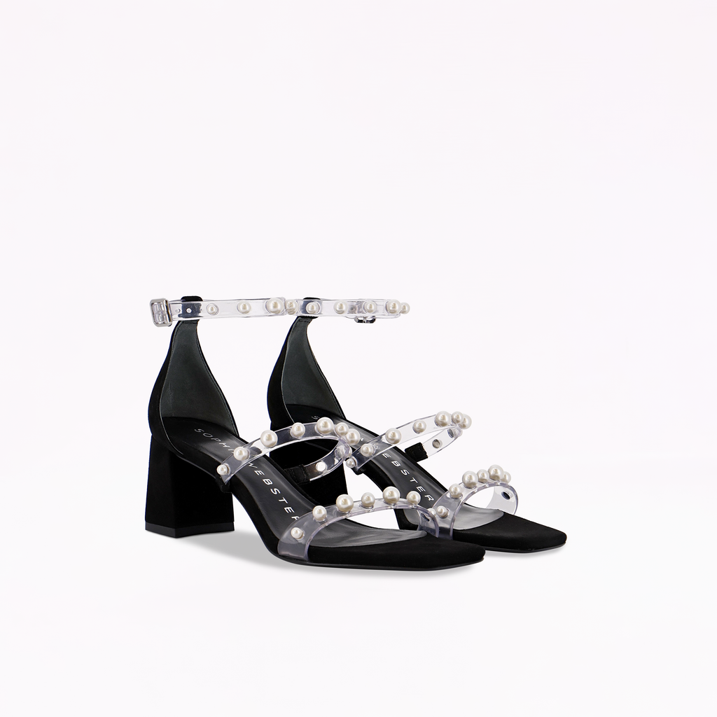 Rosalind Pearl Mid Block Sandal