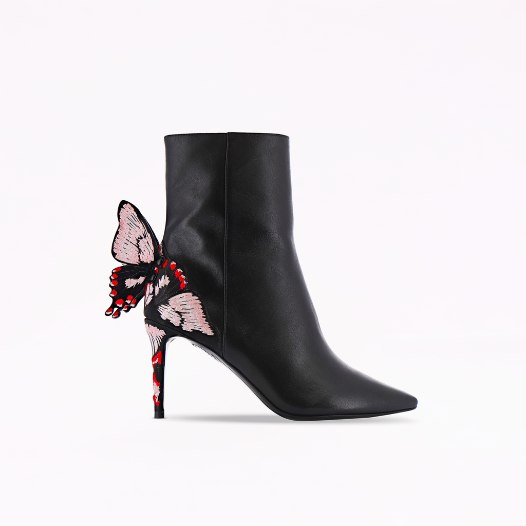 Chiara Embroidery Mid Ankle Boot