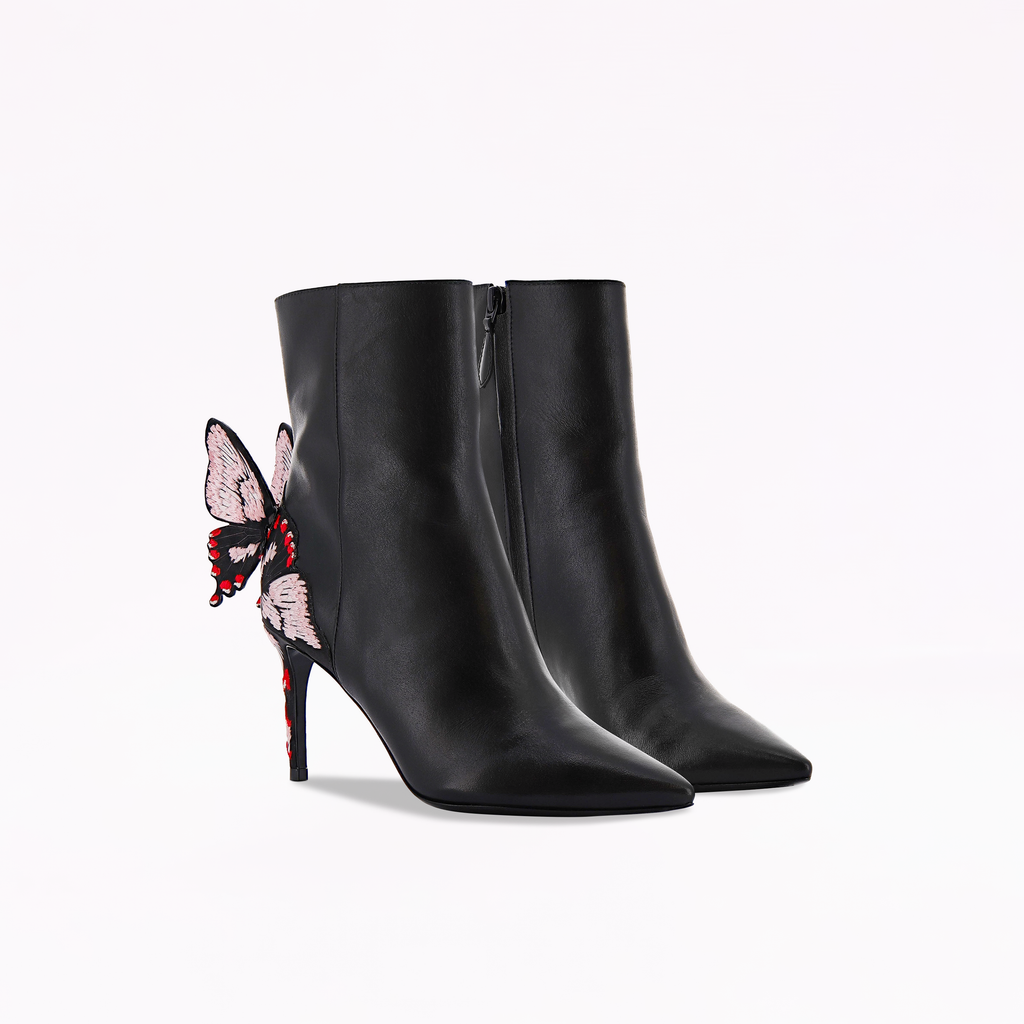 Chiara Embroidery Mid Ankle Boot