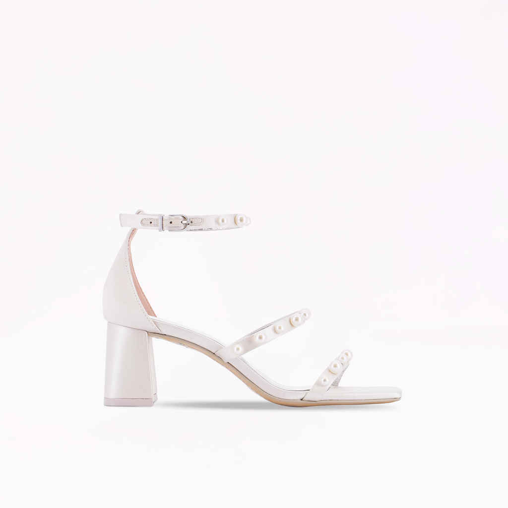 Rosalind Pearl Mid Block Sandal