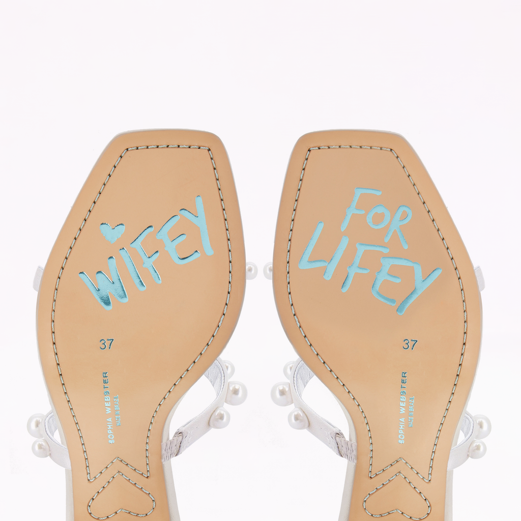 Rosalind Pearl Mid Block Sandal