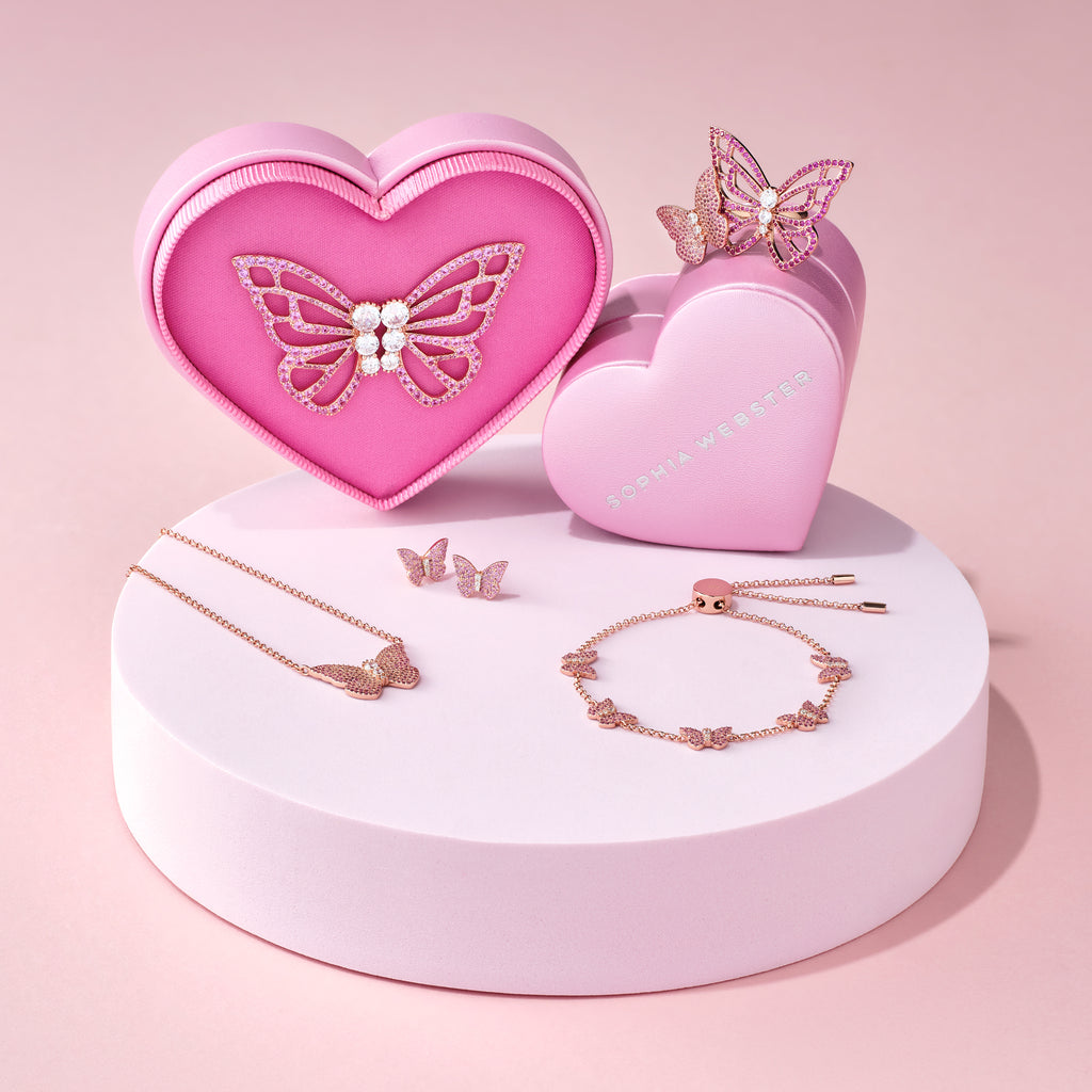 Papillon 18K Rose Gold Cerise Pendant Necklace