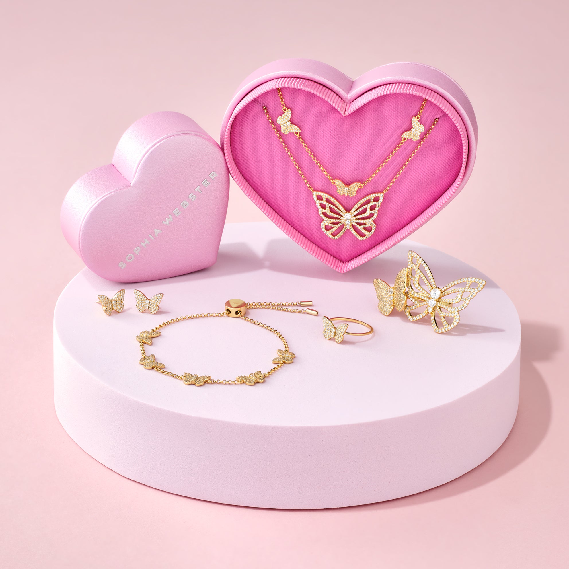 Papillon 18K Gold Stud Earrings