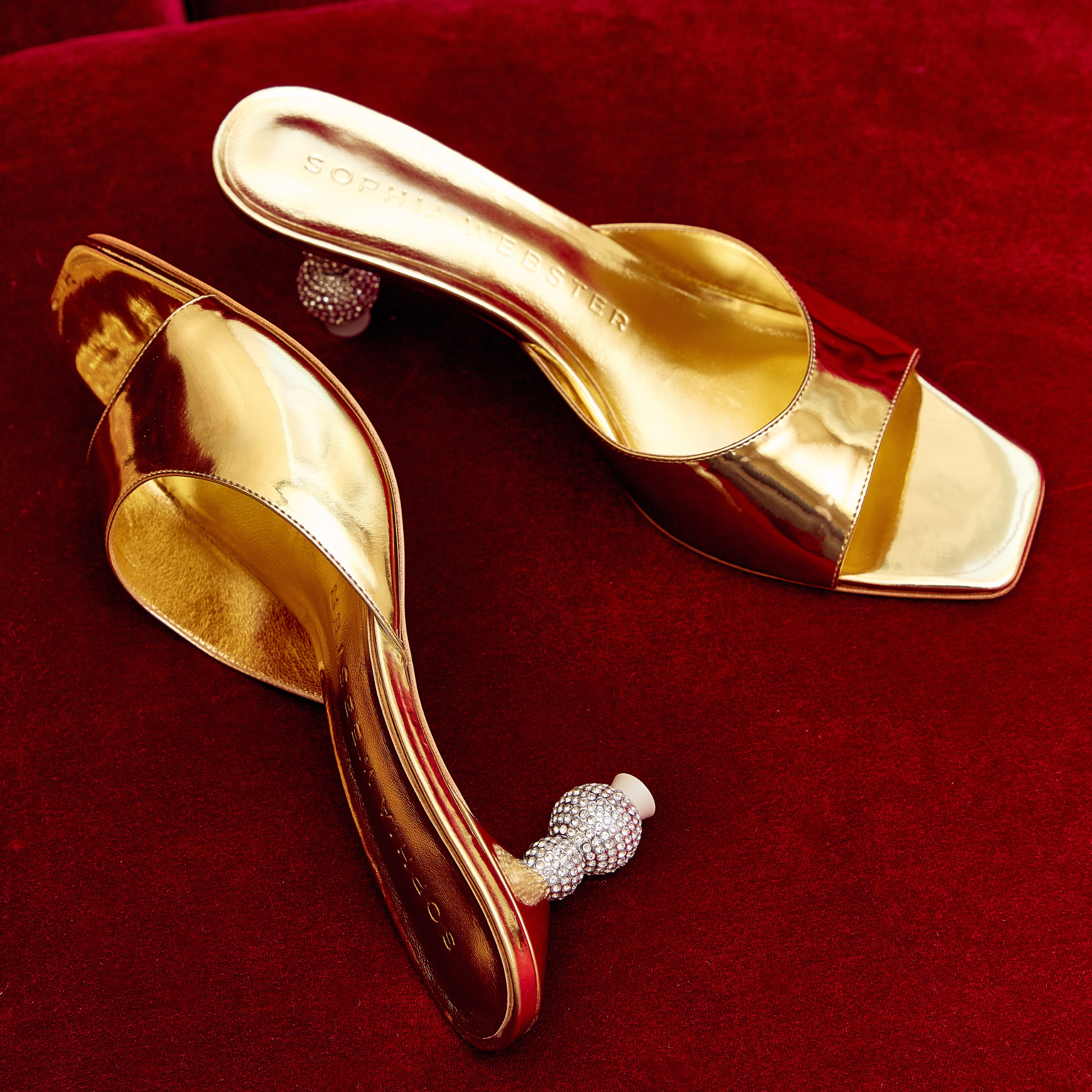 Natalia Crystal Mid Mule