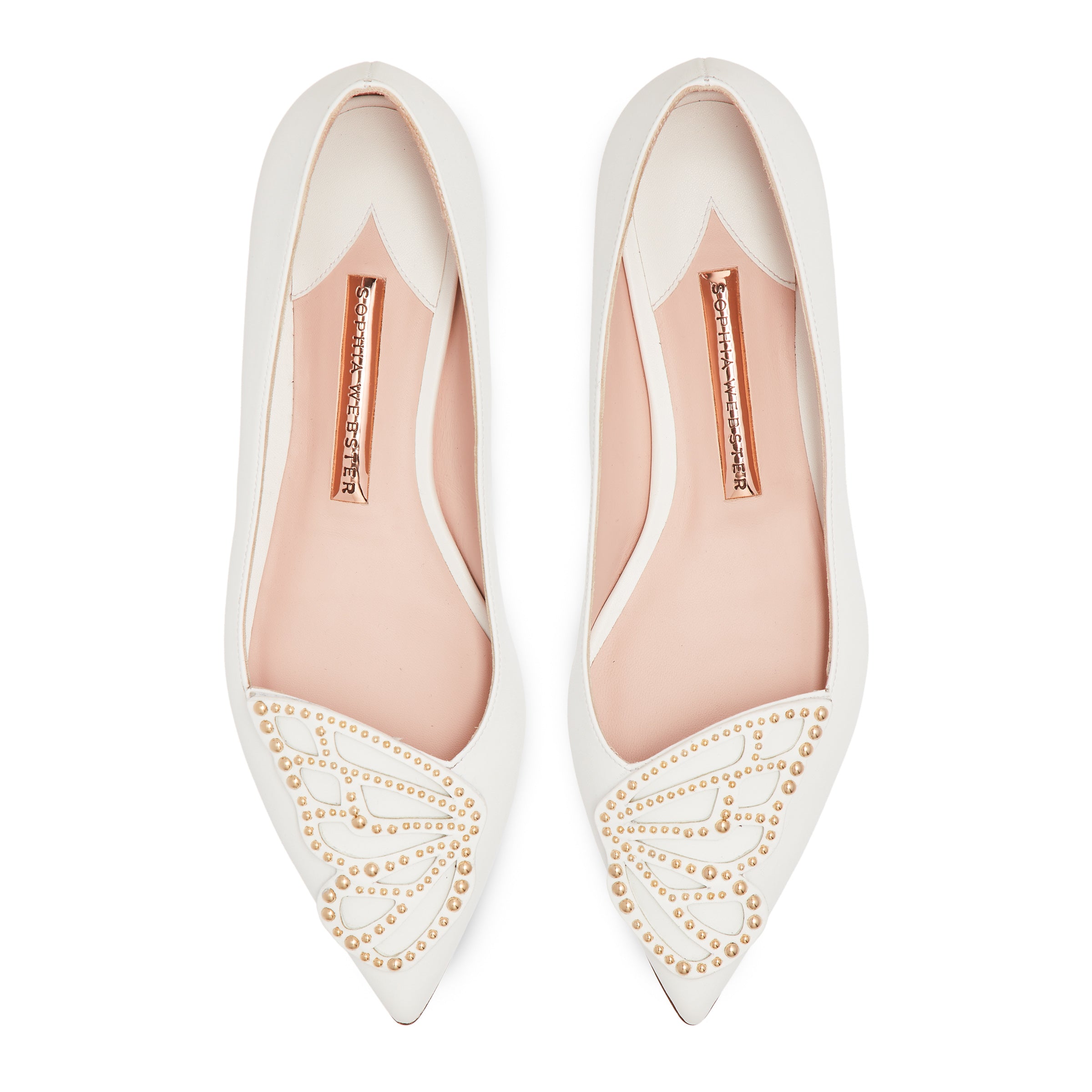 お値下げ❤️ Sophia Webster バタフライシューズ Butterfly Flat White & Gold – Sophia Webster